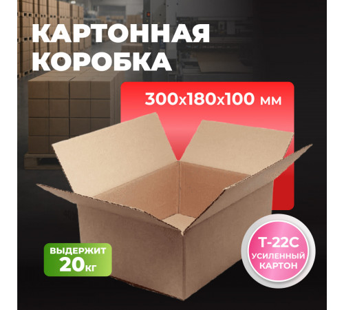 Коробка картонная 300*180*100 Т22С №285