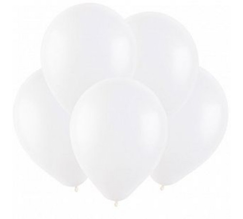 Шар латексный 12"/30см пастель белые ВЕСЕЛУХА (уп 100шт)