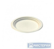 Тарелка сахарный тростник 172мм GREEN MYSTERY белая 50шт (20уп/кор)