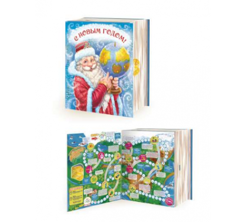 Коробка НГ Книга Путешествие Деда Мороза 191*65*220 900гр (уп180)