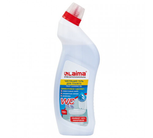 Средство для уборки туалета кислотное 750г LAIMA PROFESSIONAL Морской бриз-WC Гель утенок